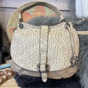 Hilary Radley New York Elegant Cream Designer Women's Bag Manmade Leather